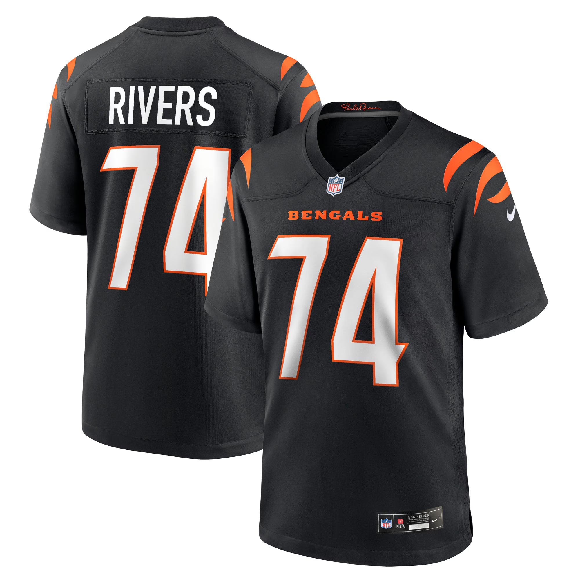 Cincinnati Bengals Jalen Rivers Black Team Game Jersey