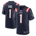 New England Patriots Number 1 Dad Navy Game Jersey
