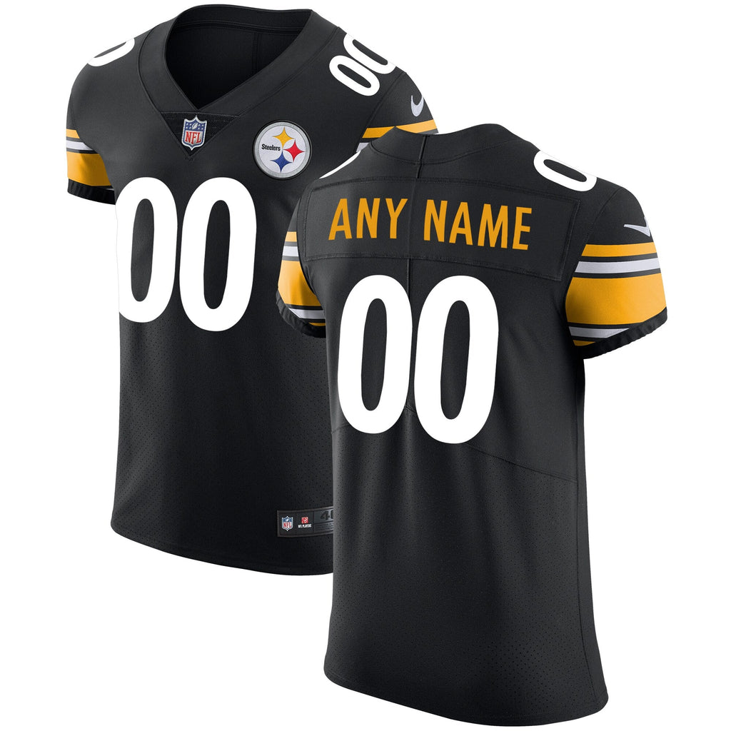 Pittsburgh Steelers Black Vapor Untouchable Custom Elite Jersey
