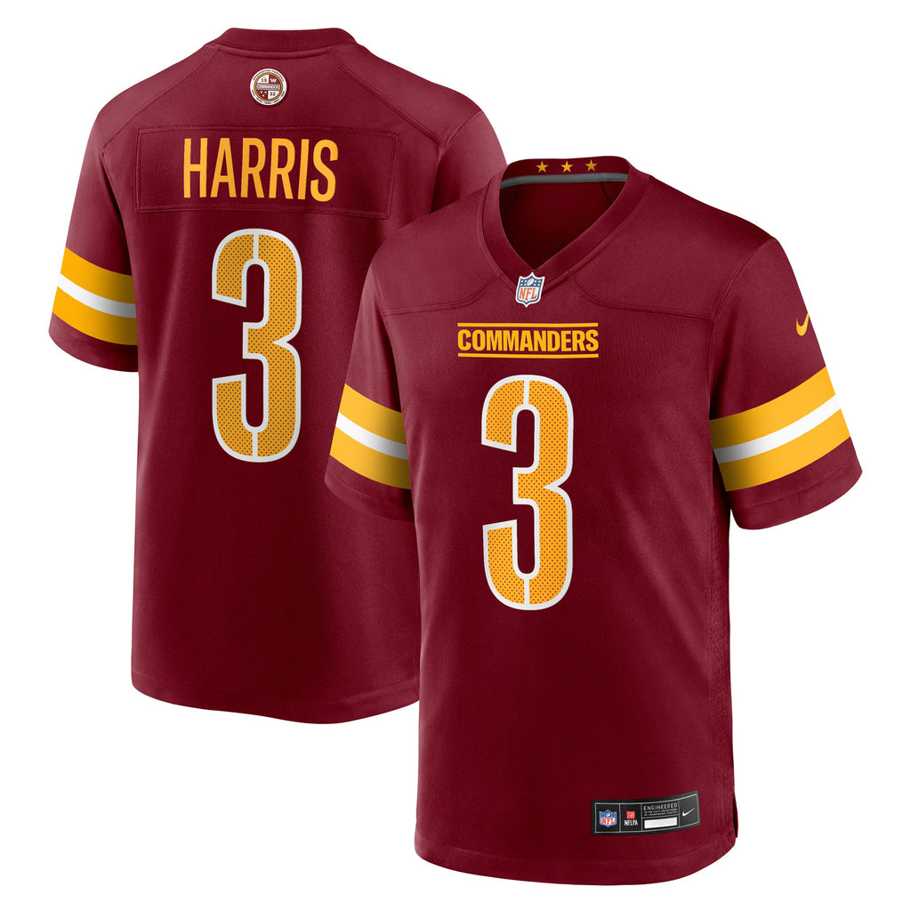 Washington Commanders Will Harris Burgundy Team Game Jersey