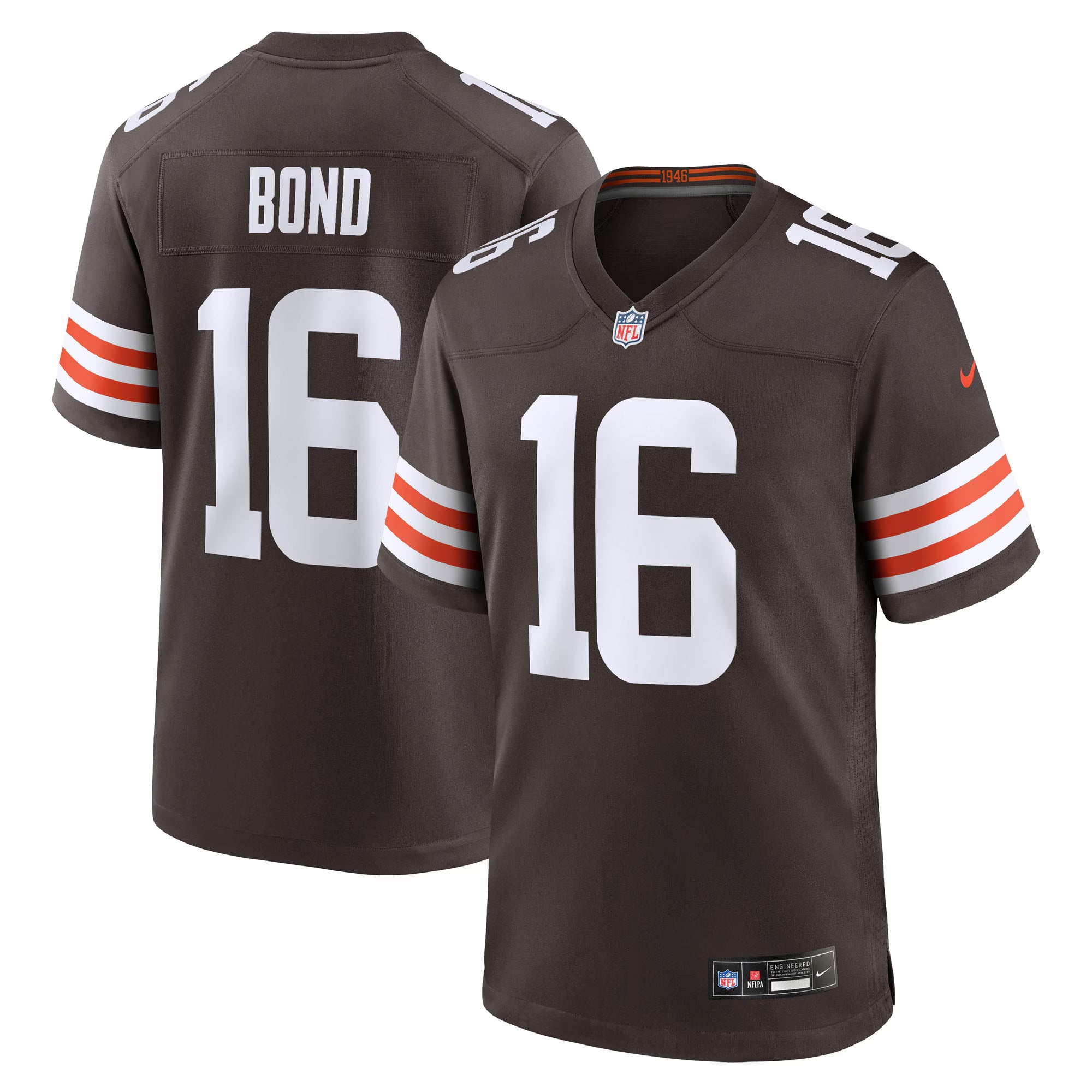 Cleveland Browns Isaiah Bond Brown Team Game Jersey