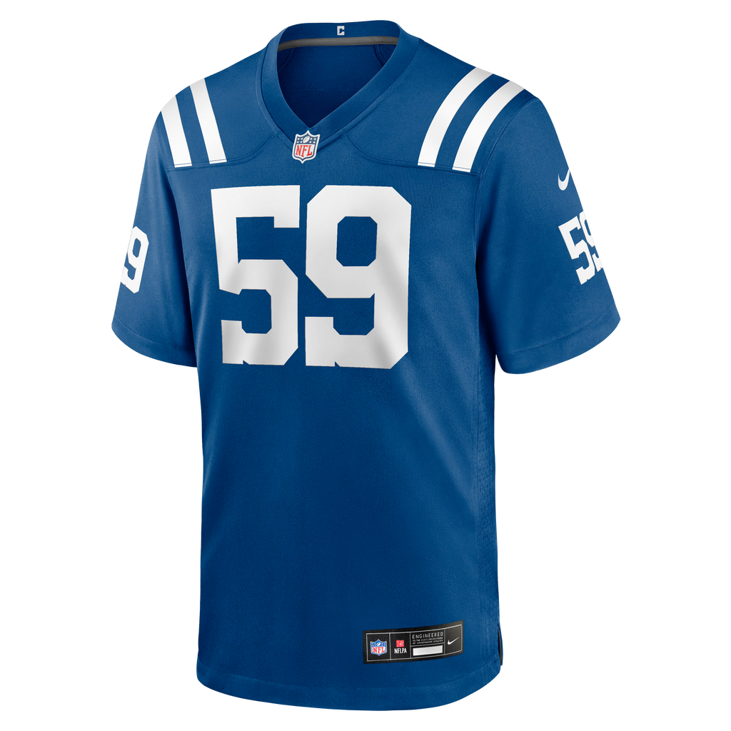 Indianapolis Colts Buddy Johnson Royal Team Game Jersey