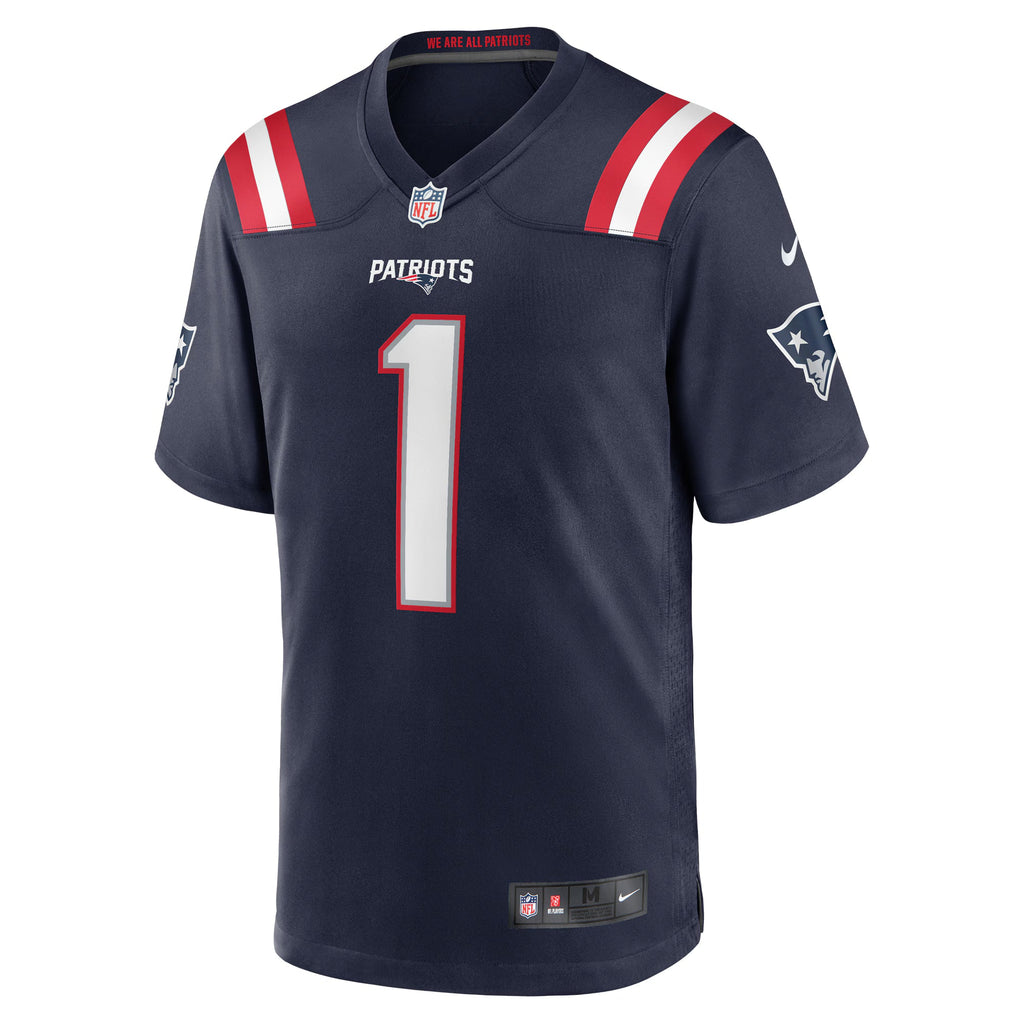New England Patriots Ja'Lynn Polk Navy Team Game Jersey