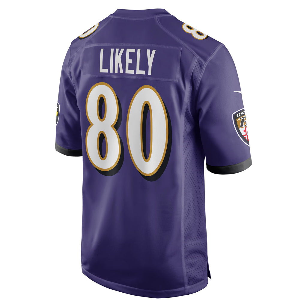 Baltimore Ravens Isaiah Likely Purple Player Game Jersey