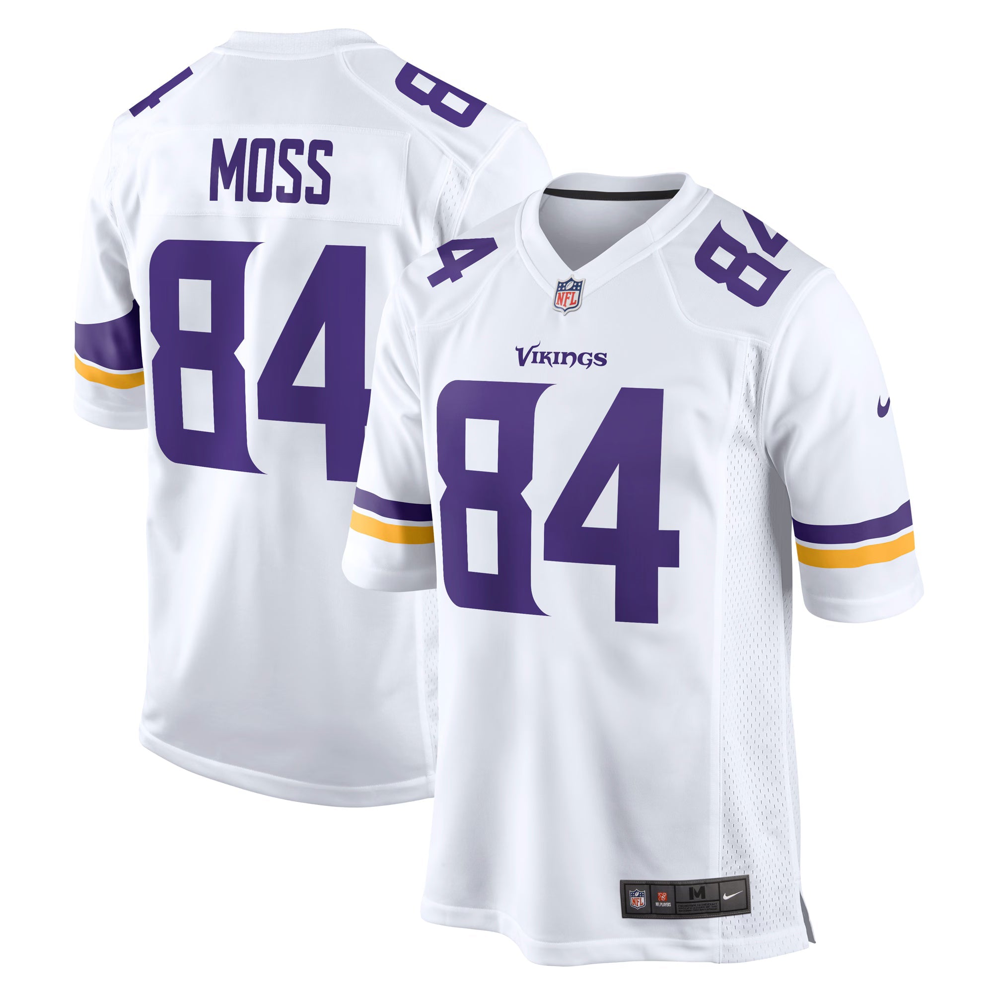 Minnesota Vikings Randy Moss White Retired Player Game Jersey