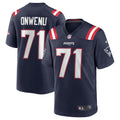 New England Patriots Mike Onwenu Navy Team Game Jersey