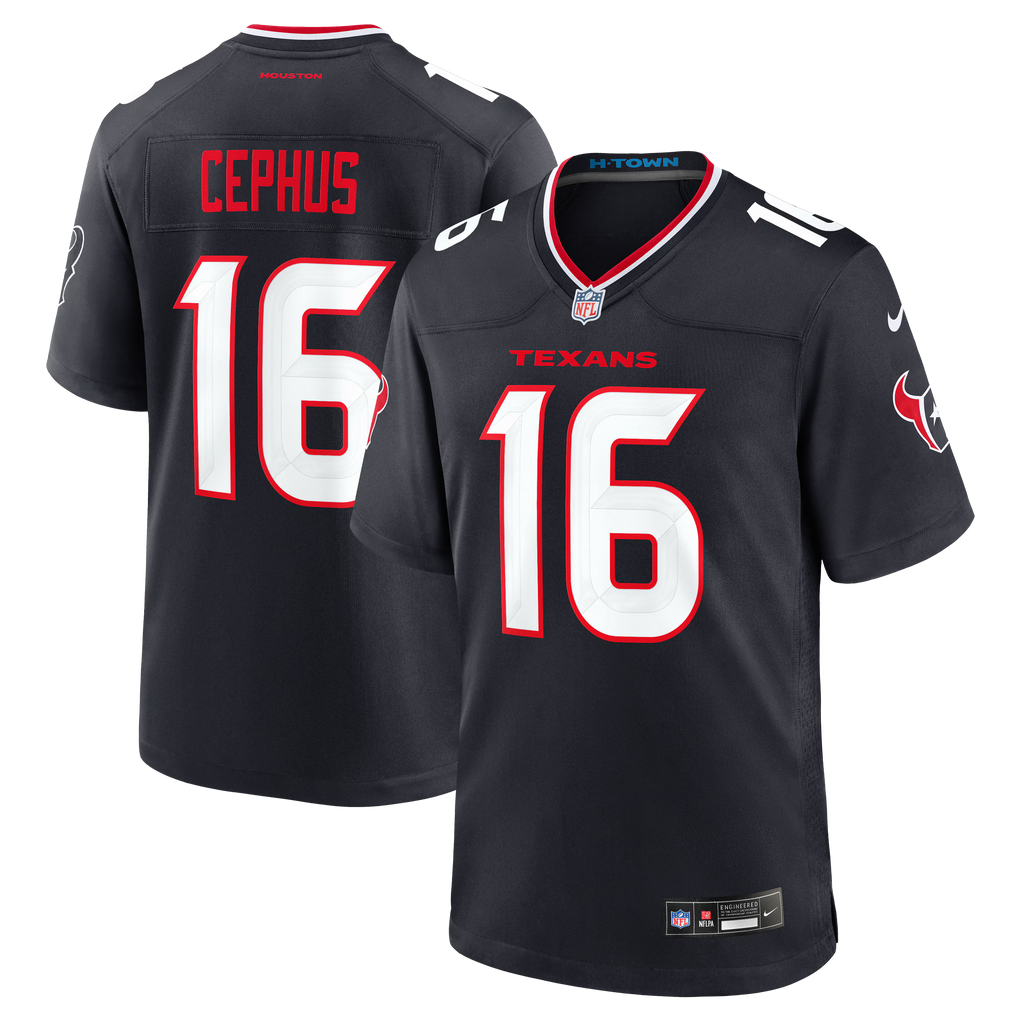 Houston Texans Quintez Cephus Navy Team Game Jersey