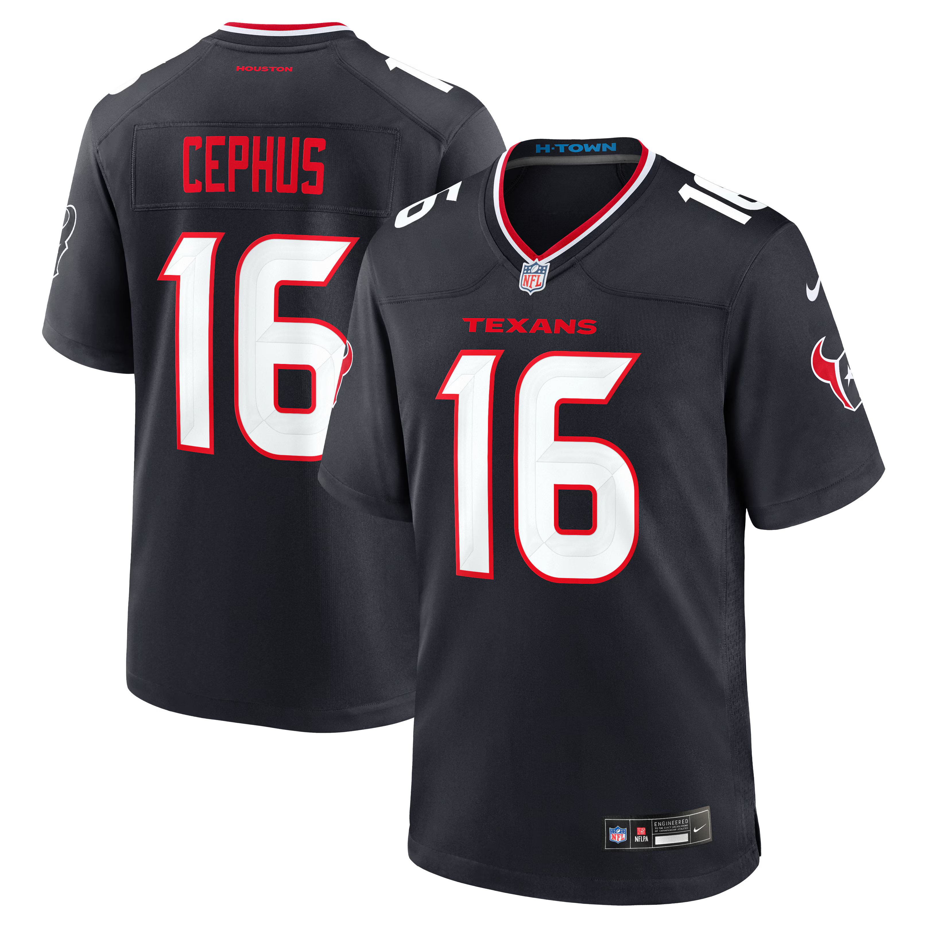 Houston Texans Quintez Cephus Navy Team Game Jersey