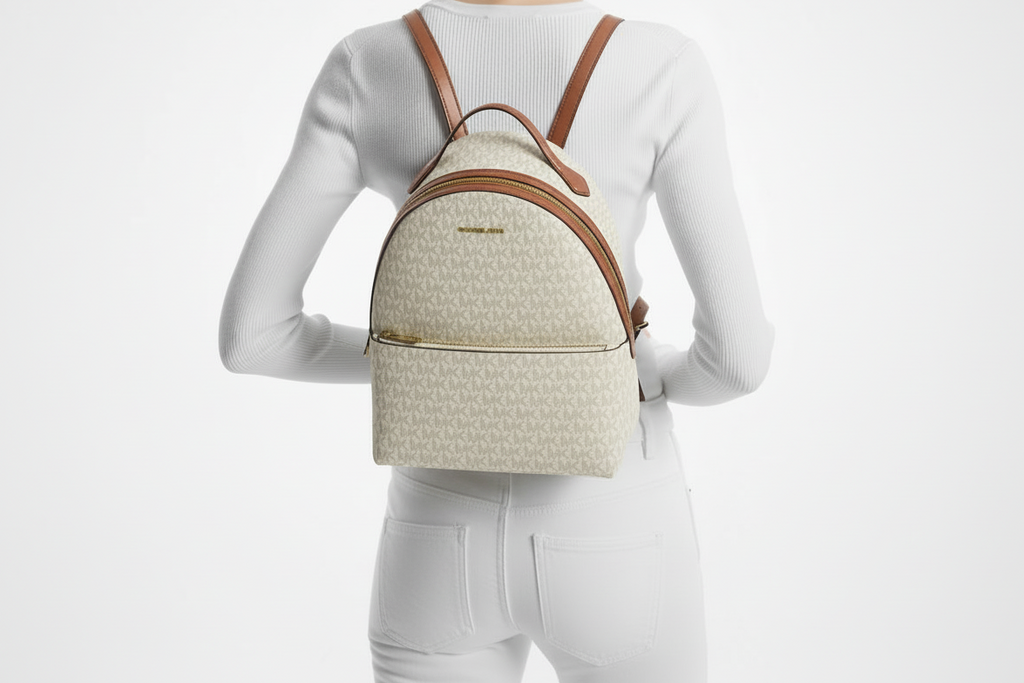 NWT Michael Kors Sheila Medium Logo Backpack