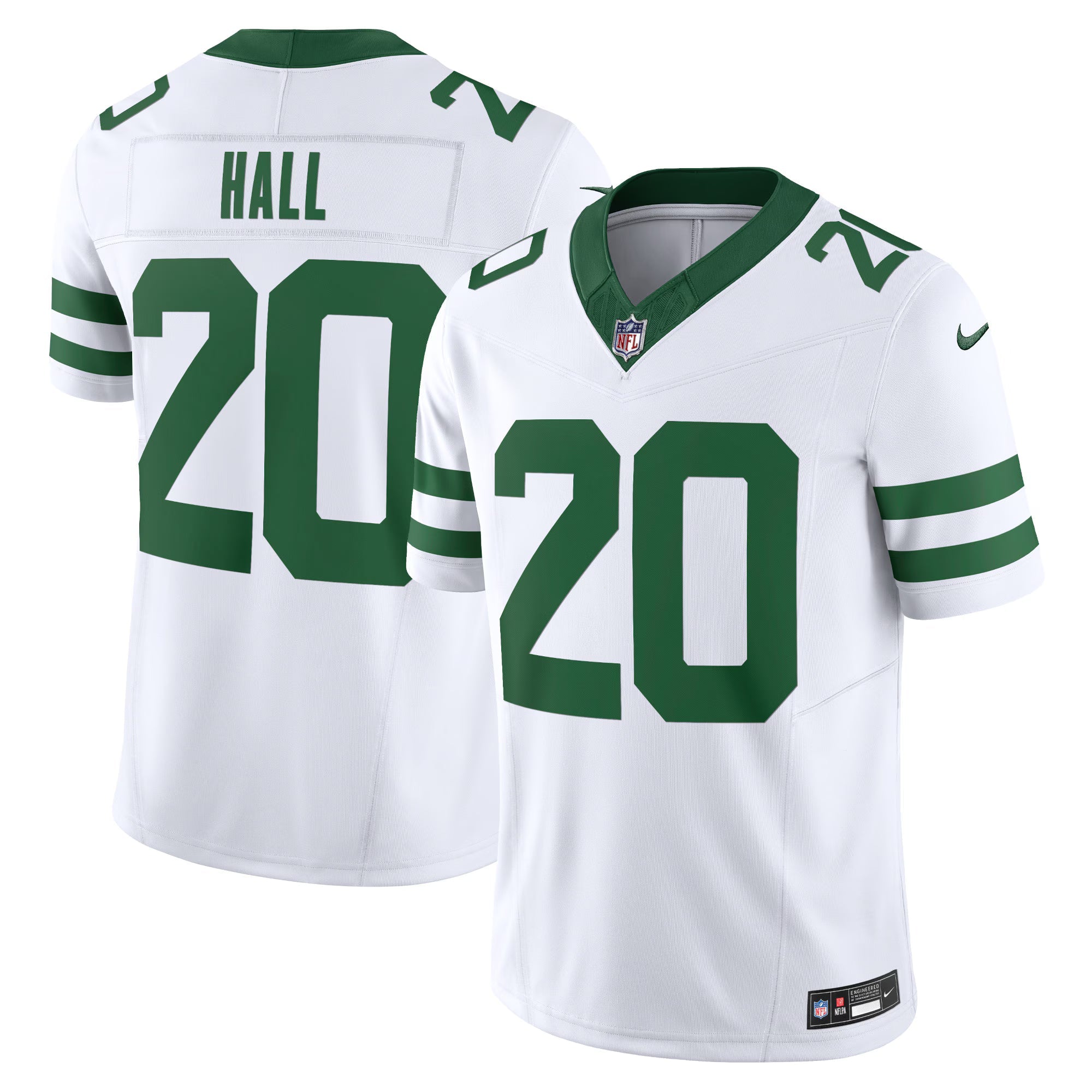 New York Jets Breece Hall Legacy White Vapor F.U.S.E. Limited Jersey