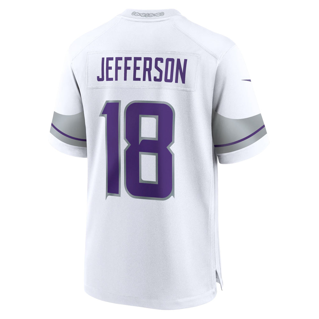 Minnesota Vikings Justin Jefferson White Alternate Game Player Jersey
