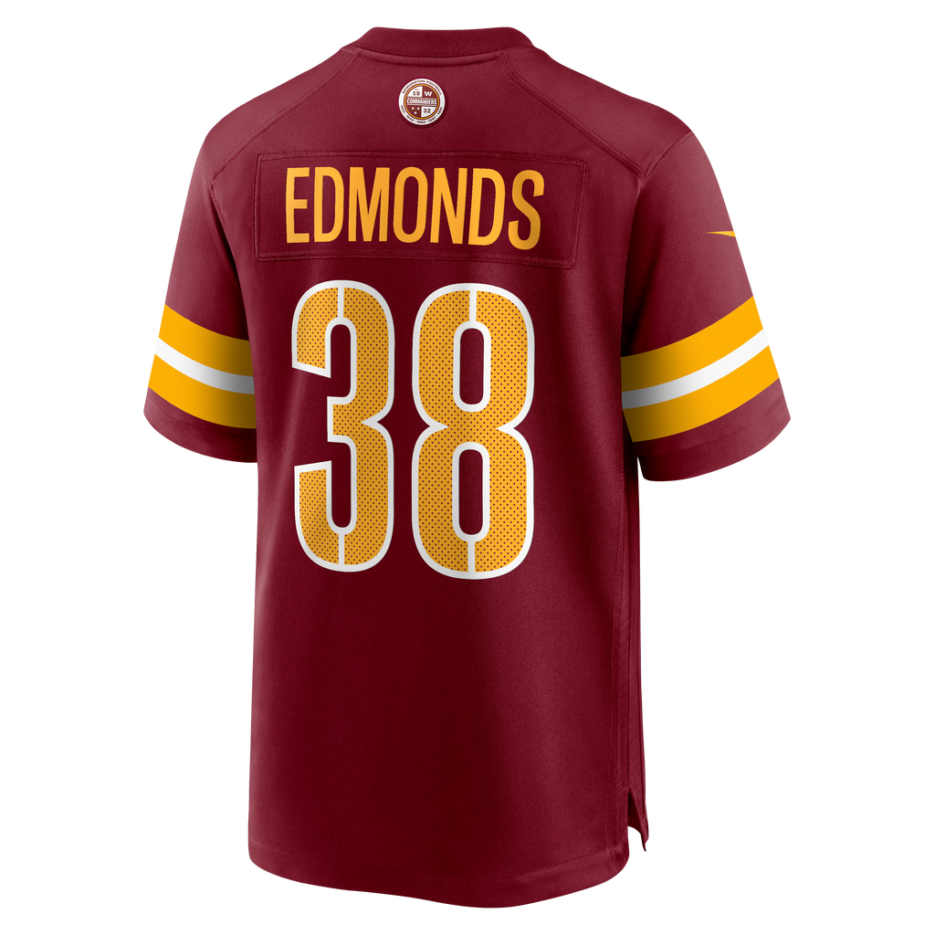Washington Commanders Chase Edmonds Burgundy Team Game Jersey