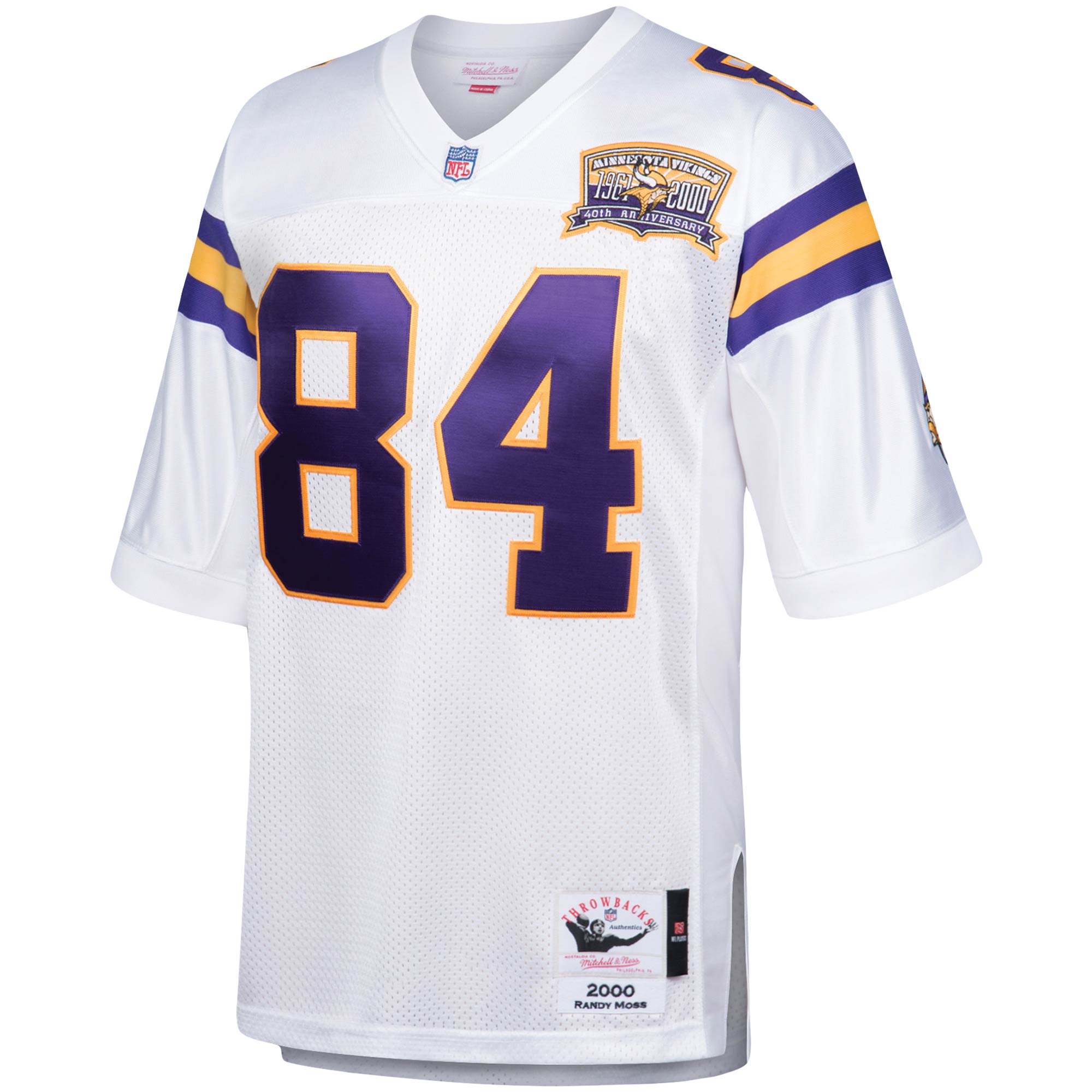 Minnesota Vikings 2000 Randy Moss Mitchell & Ness White Authentic Throwback Retired Player Jersey