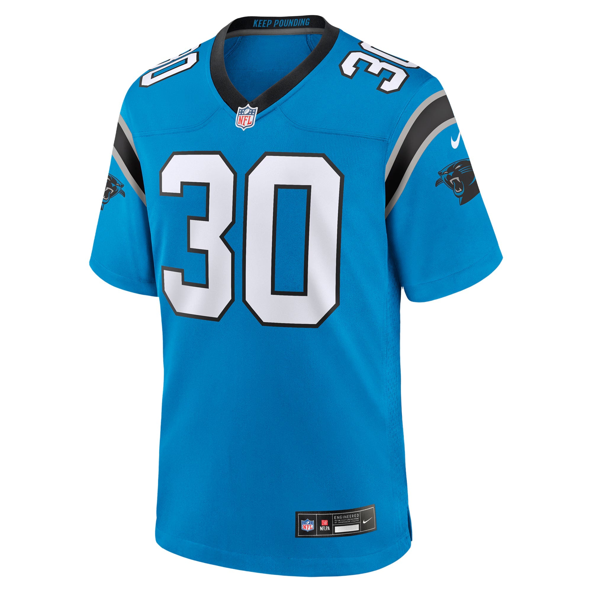 Carolina Panthers Chuba Hubbard Blue Alternate Game Jersey