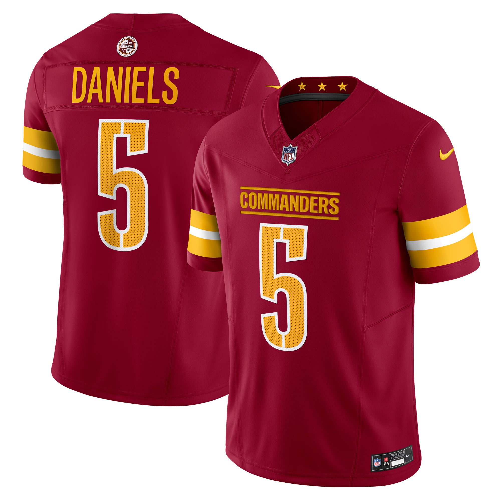 Washington Commanders Jayden Daniels Burgundy Vapor F.U.S.E. Limited Jersey