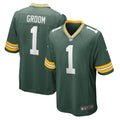 Green Bay Packers Number 1 Groom Green Game Jersey