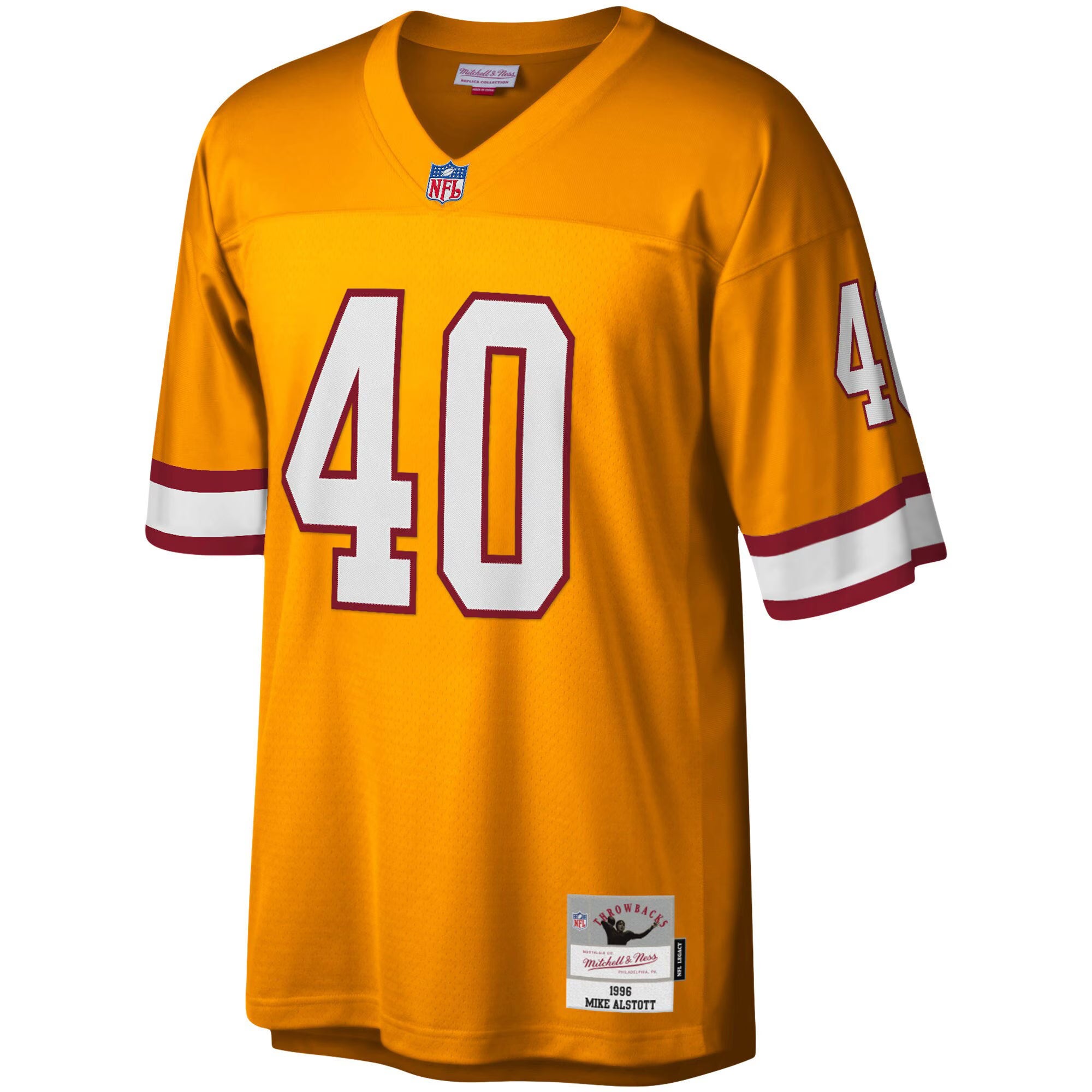 Tampa Bay Buccaneers Mike Alstott Mitchell & Ness Orange Big & Tall 1996 Retired Player Replica Jersey