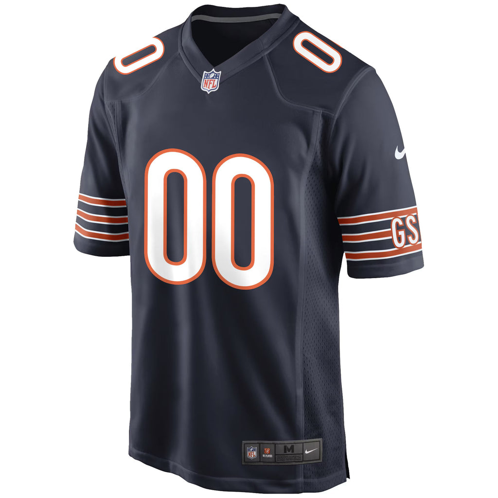Chicago Bears Navy Custom Game Jersey