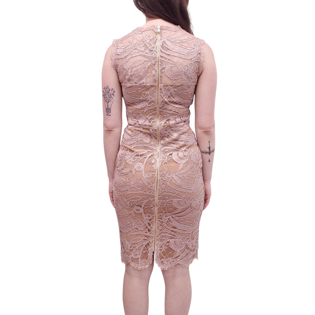 EMILIO PUCCI BLUSH PINK LACE OVERLAY DRESS - SIZE 8