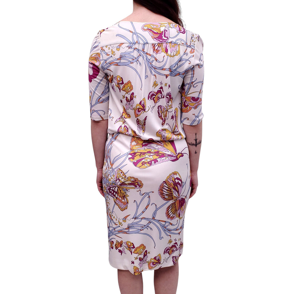 EMILIO PUCCI BUTTERFLY PATTERNED DRESS - SIZE 10
