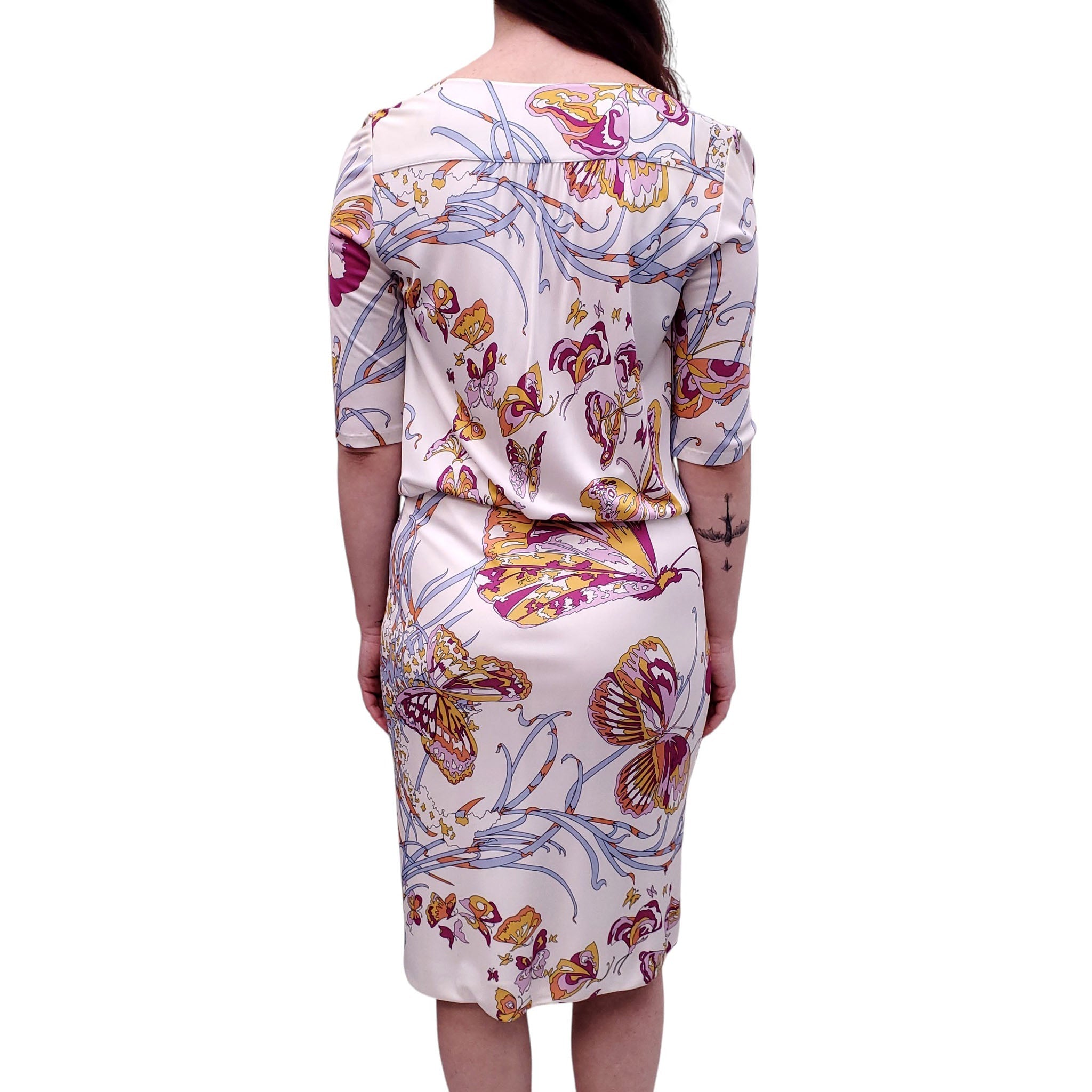 EMILIO PUCCI BUTTERFLY PATTERNED DRESS - SIZE 10