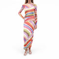 EMILIO PUCCI MULTICOLOURED MESH COVER-UP DRESS - SIZE 38