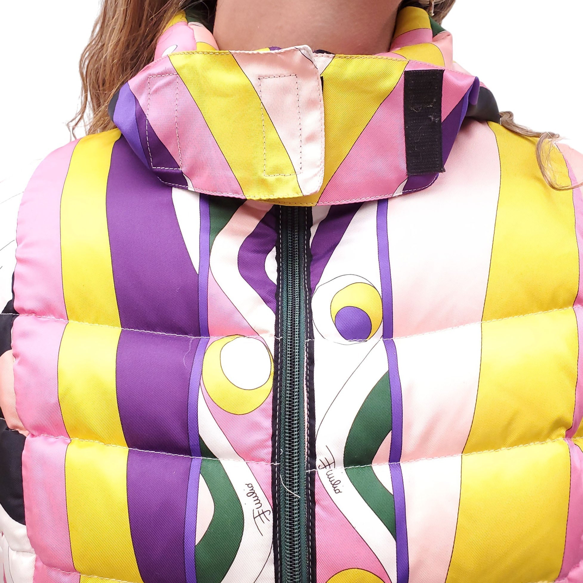 EMILIO PUCCI PATTERNED PUFFER JACKET - SIZE 8