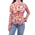 EMILIO PUCCI PINK AND ORANGE PATTERNED TOP - SIZE 4