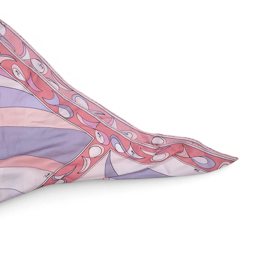 EMILIO PUCCI PINK PATTERNED SILK TWILL VISOR - SIZE 2
