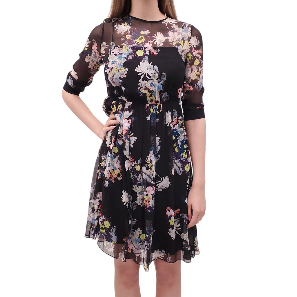 ERDEM BLACK BABYDOLL DRESS - SIZE 4