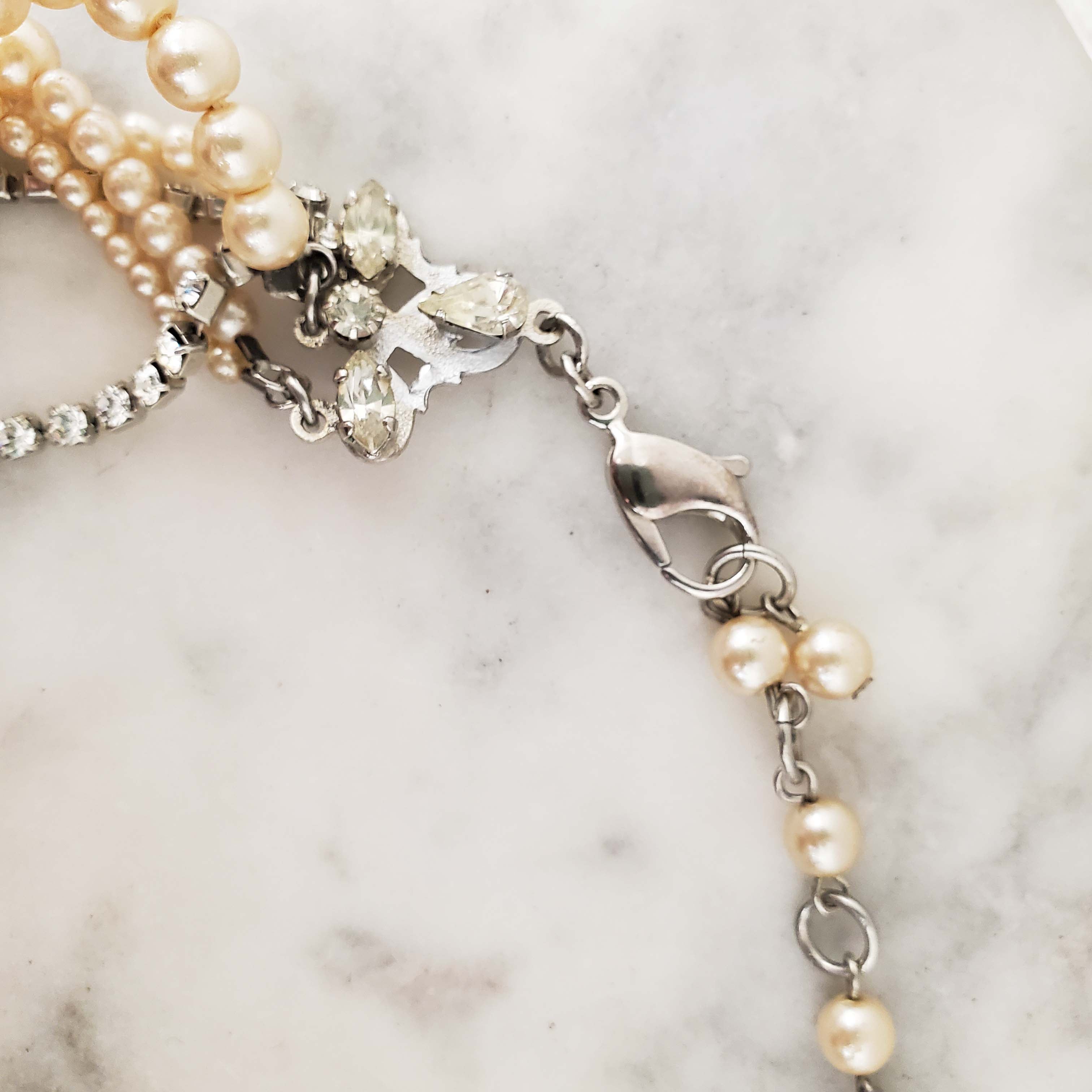 ERICKSON BEAMON CRYSTAL AND PEARL NECKLACE