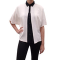ETRO BLACK AND WHITE TUXEDO BLOUSE - SIZE 40