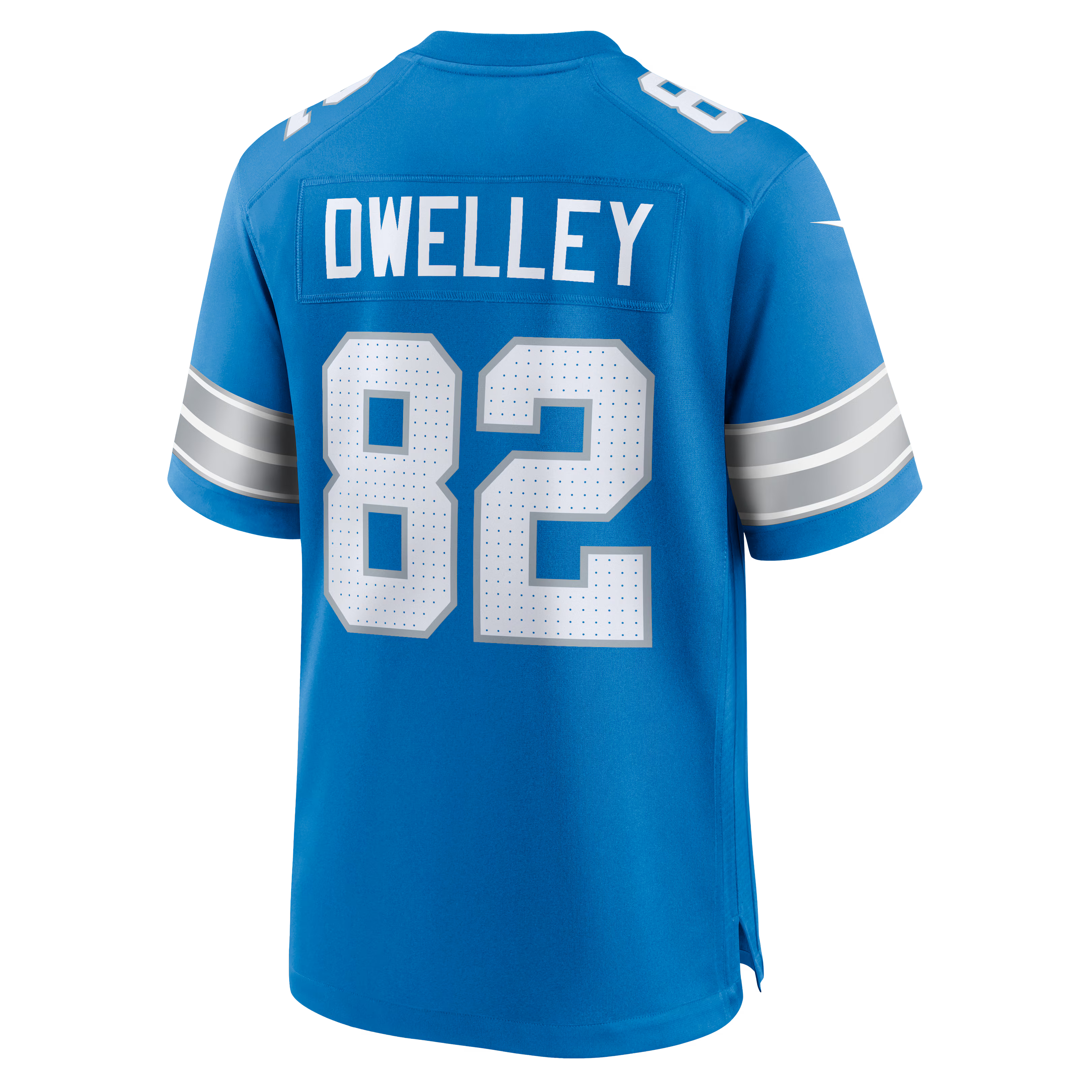 Detroit Lions Ross Dwelley Blue Team Game Jersey