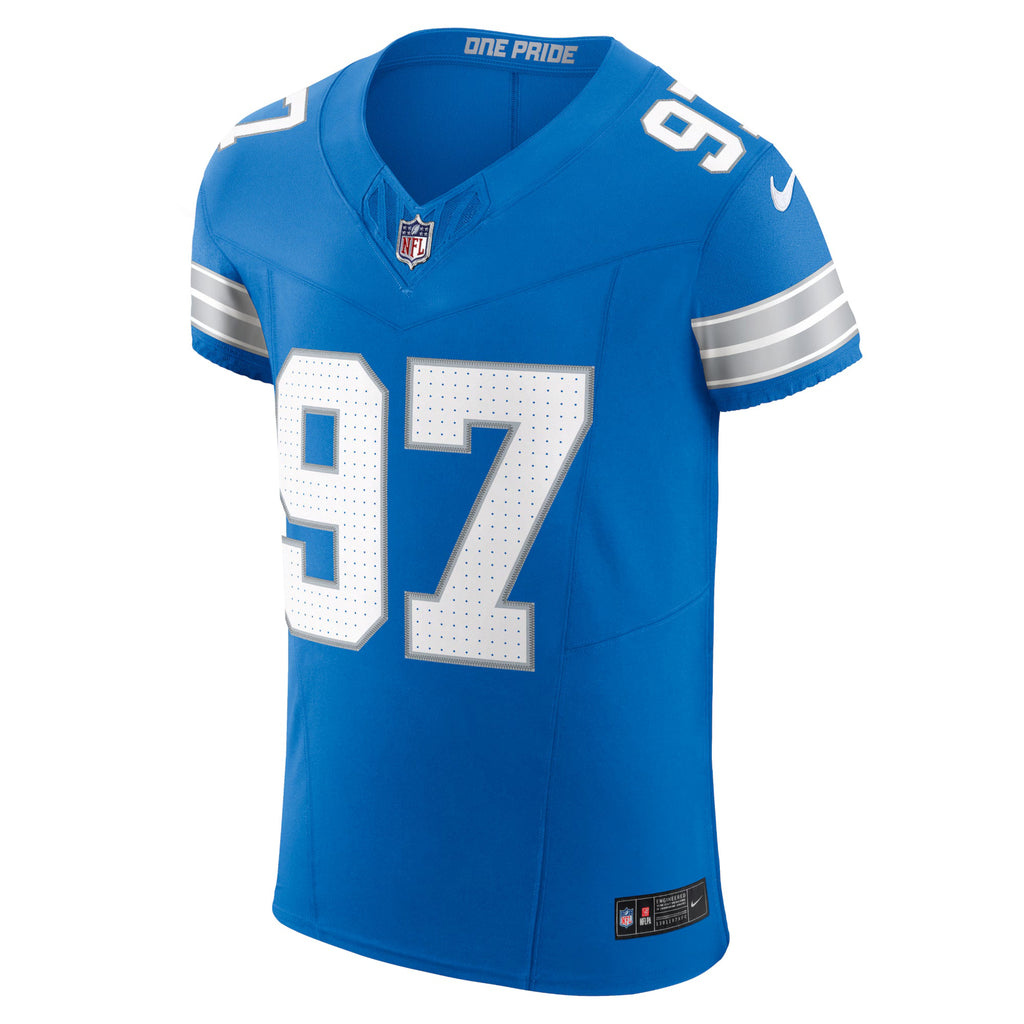 Detroit Lions Aidan Hutchinson Blue Vapor F.U.S.E. Elite Jersey