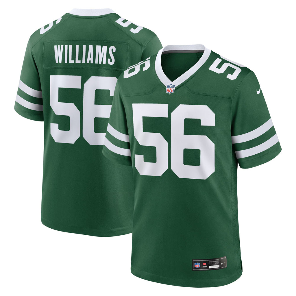 New York Jets Quincy Williams Legacy Green Game Player Jersey