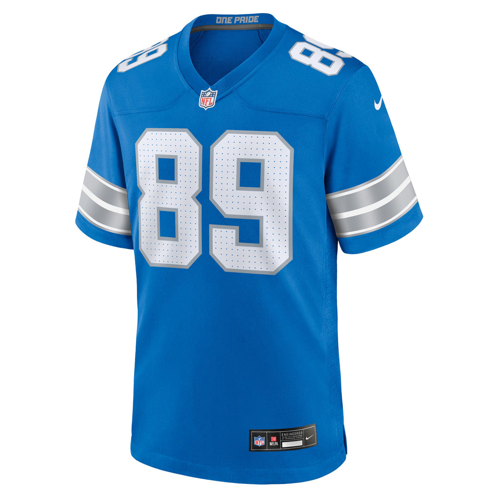 Detroit Lions Brock Wright Blue Team Game Jersey