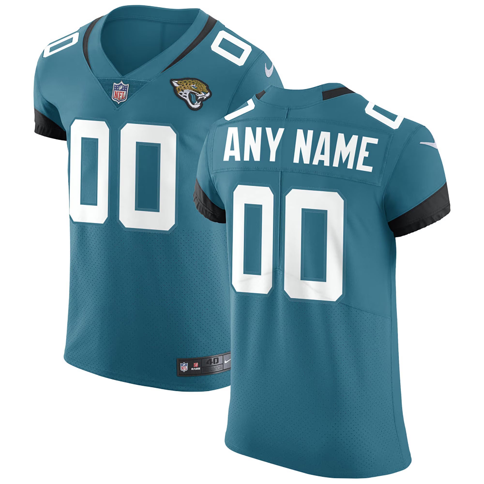 Jacksonville Jaguars Teal Vapor Untouchable Elite Custom Jersey