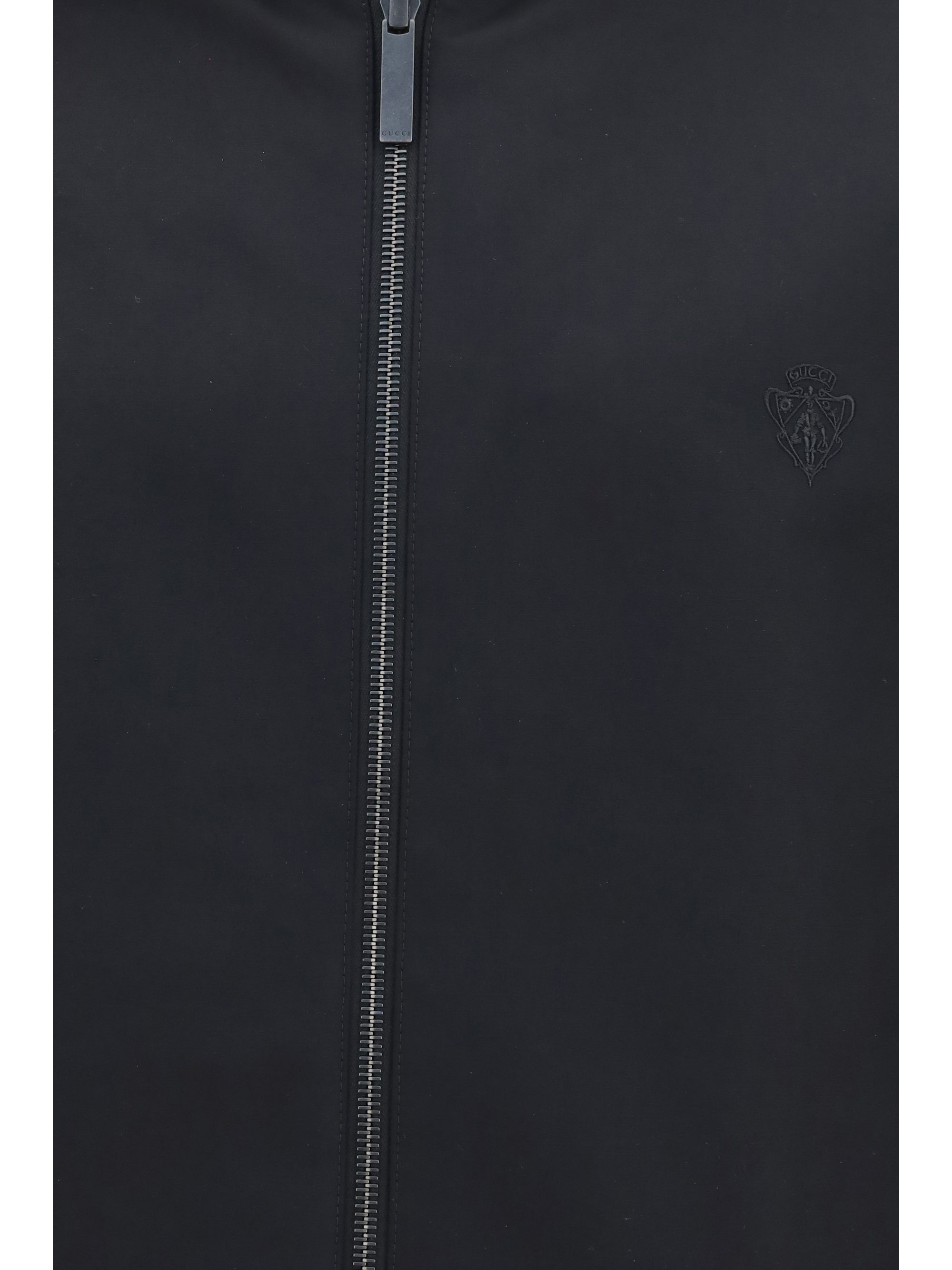 Gucci Men Reversible Zip Jacket In Cotton