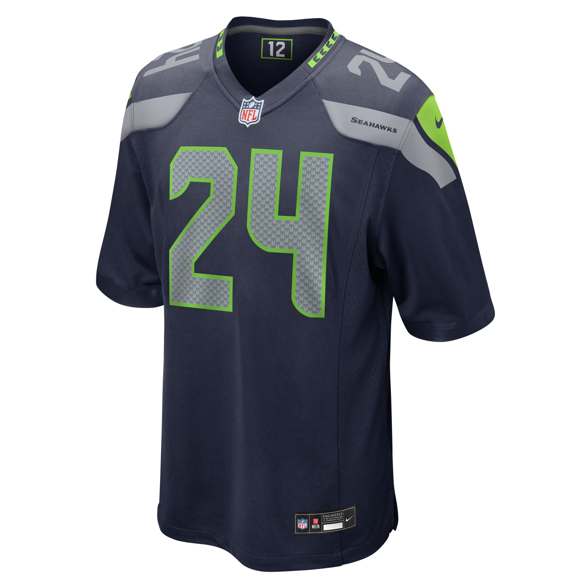 Seattle Seahawks K'Von Wallace College Navy Game Jersey