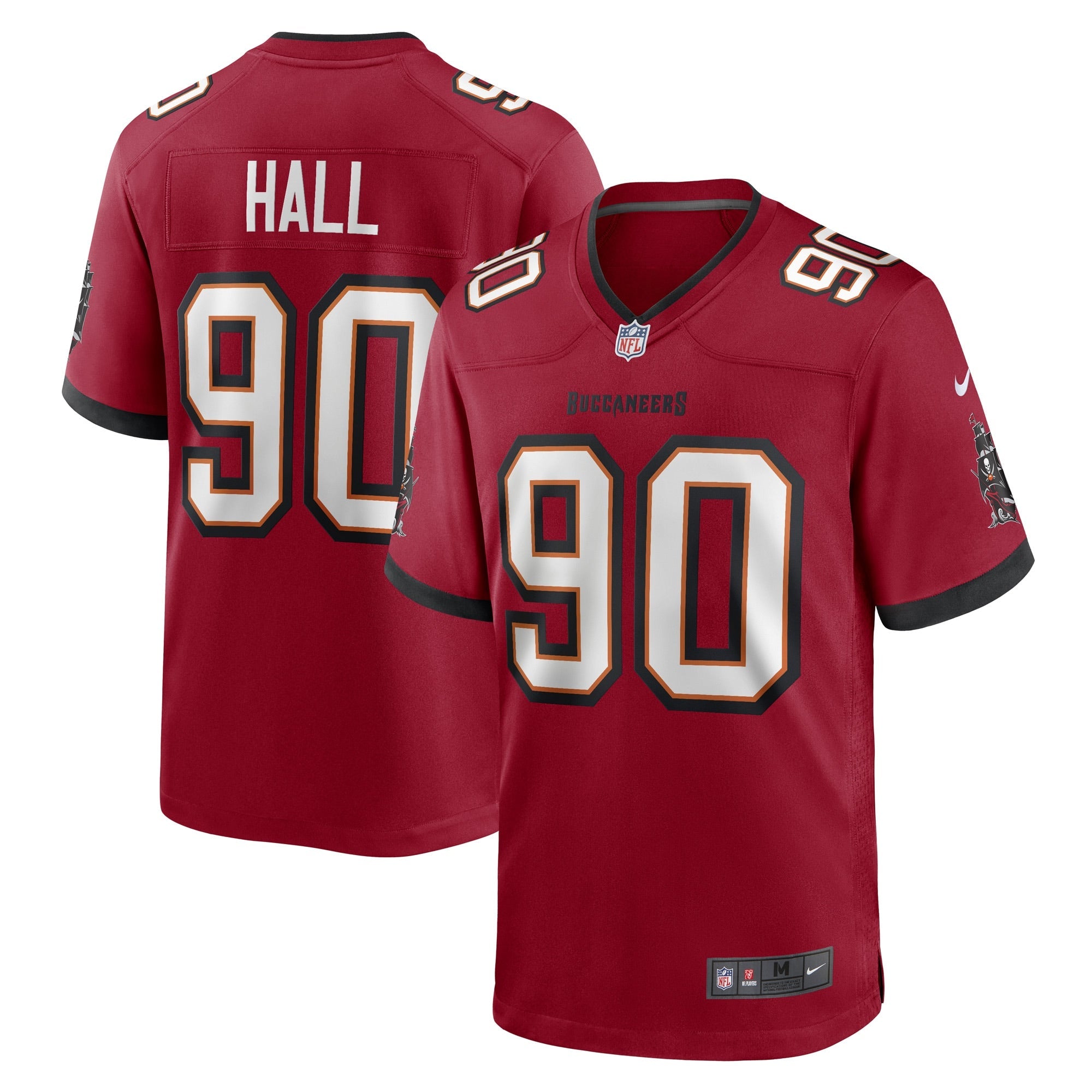 Tampa Bay Buccaneers Logan Hall Red Game Player Jersey