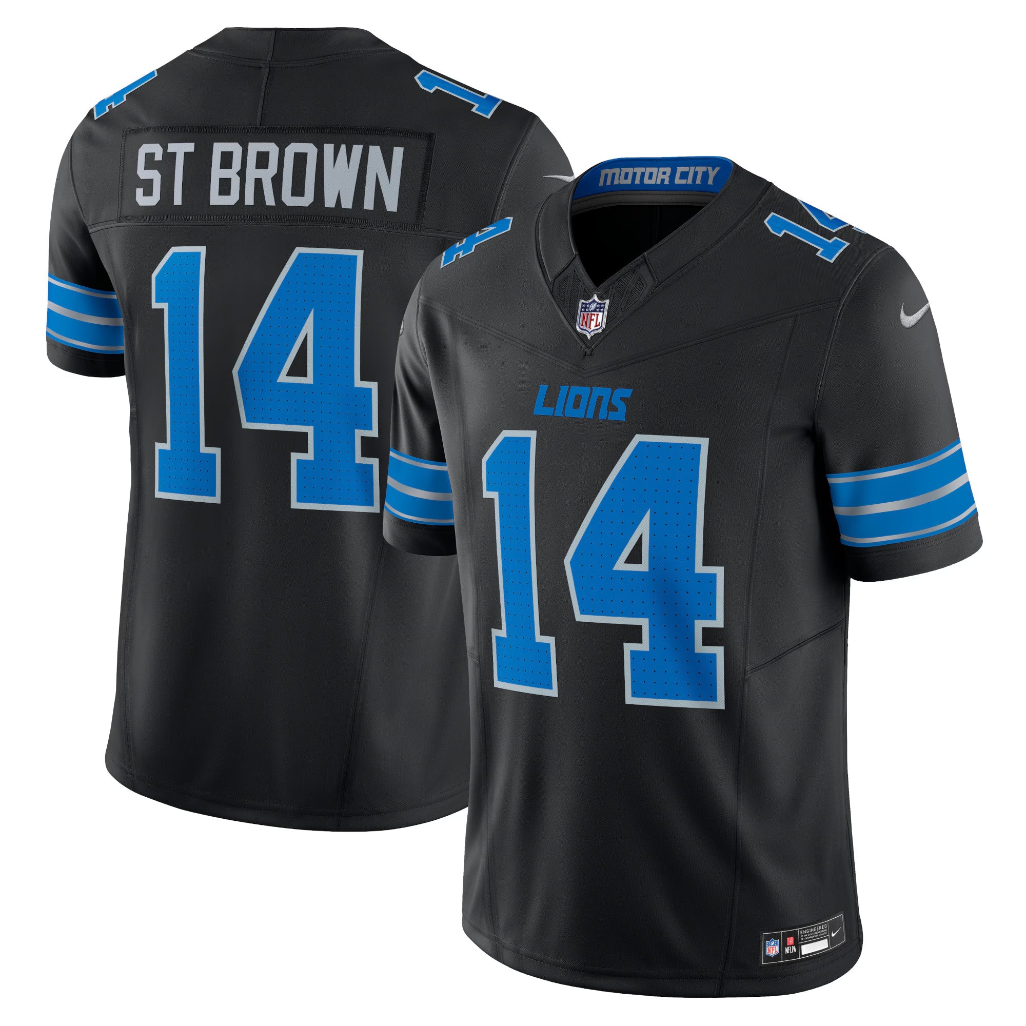 Detroit Lions Amon-Ra St. Brown Black 2nd Alternate Vapor F.U.S.E. Limited Jersey