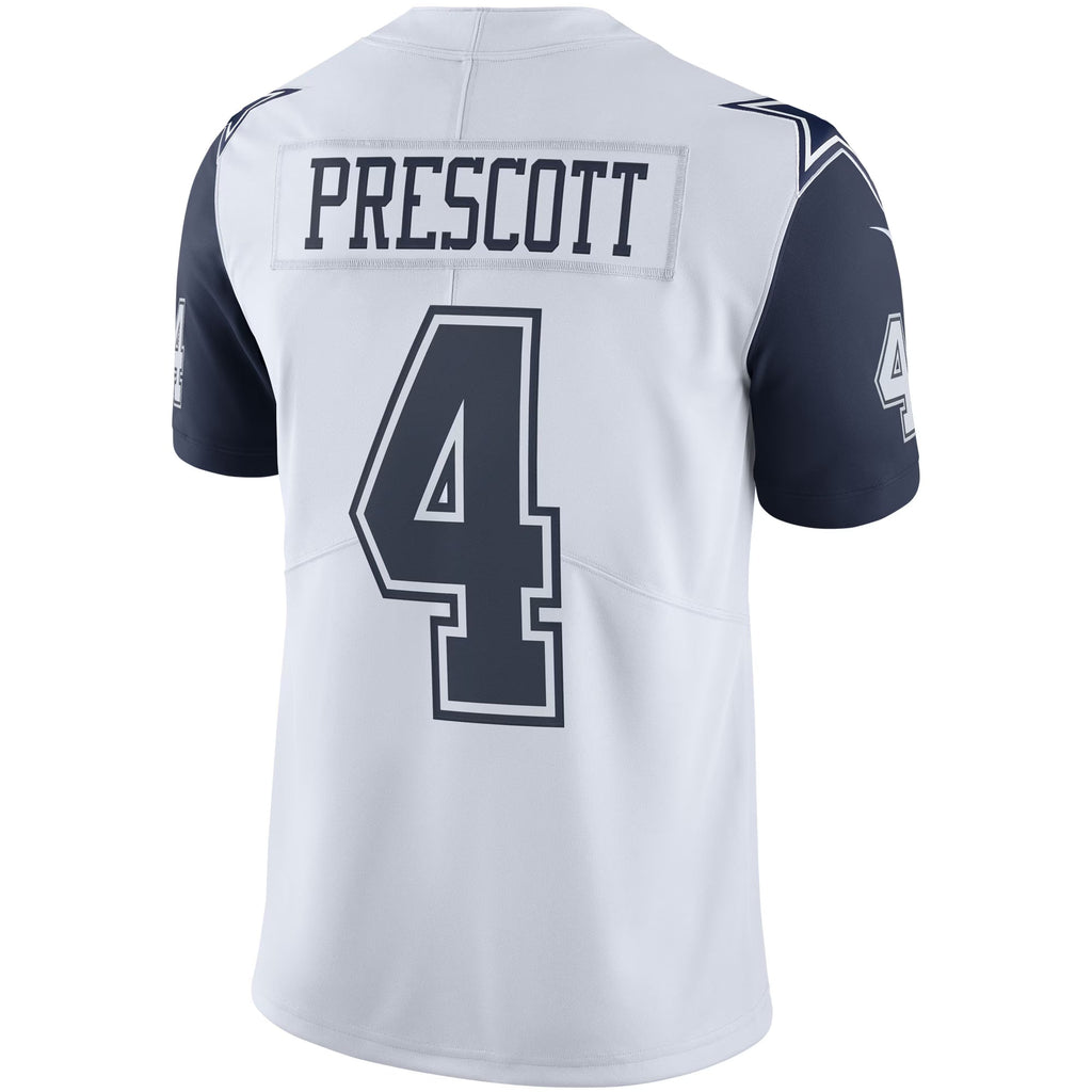 Dallas Cowboys Dak Prescott White Color Rush Vapor Limited Jersey