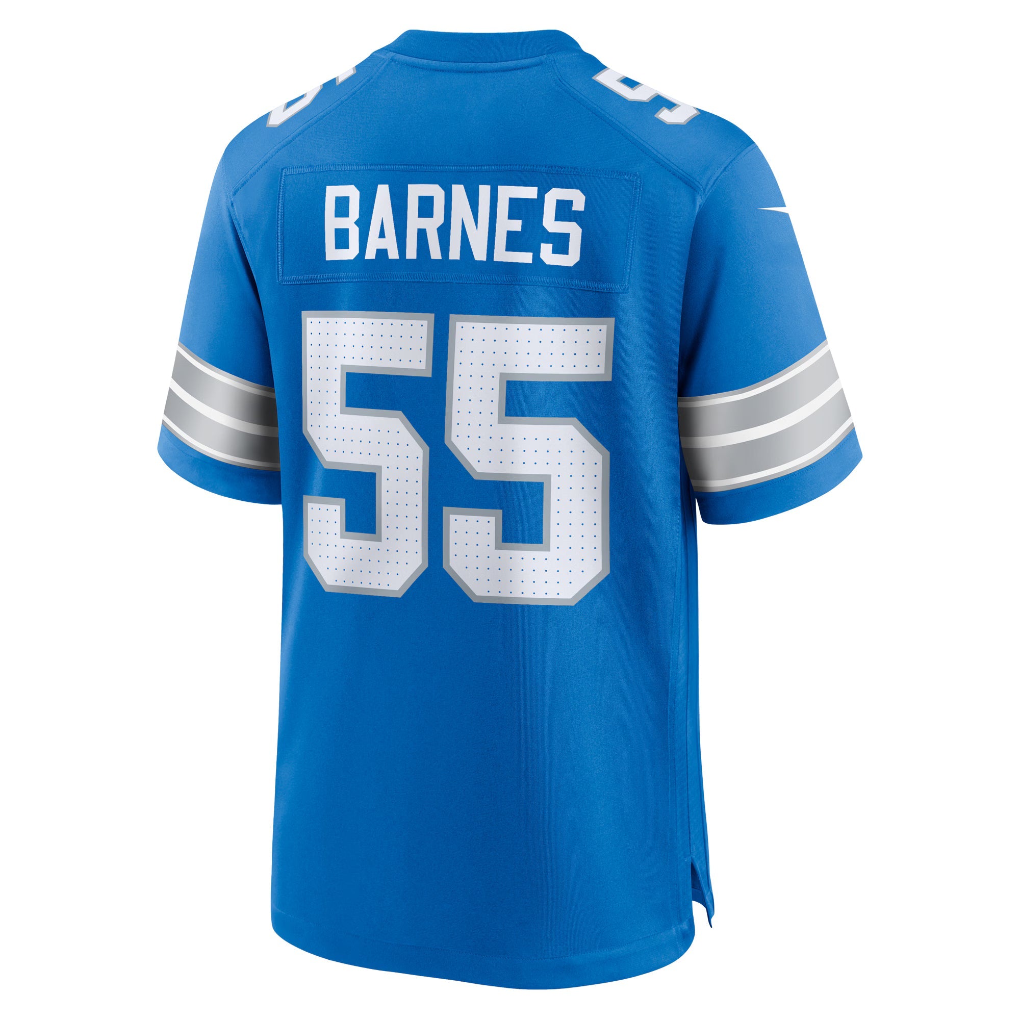 Detroit Lions Derrick Barnes Blue Team Game Jersey