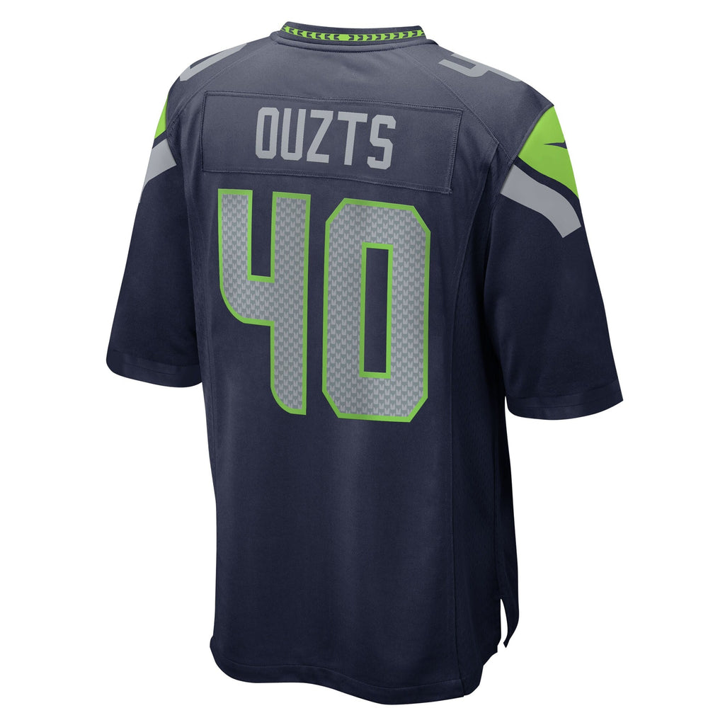 Seattle Seahawks Robbie Ouzts College Navy Team Game Jersey