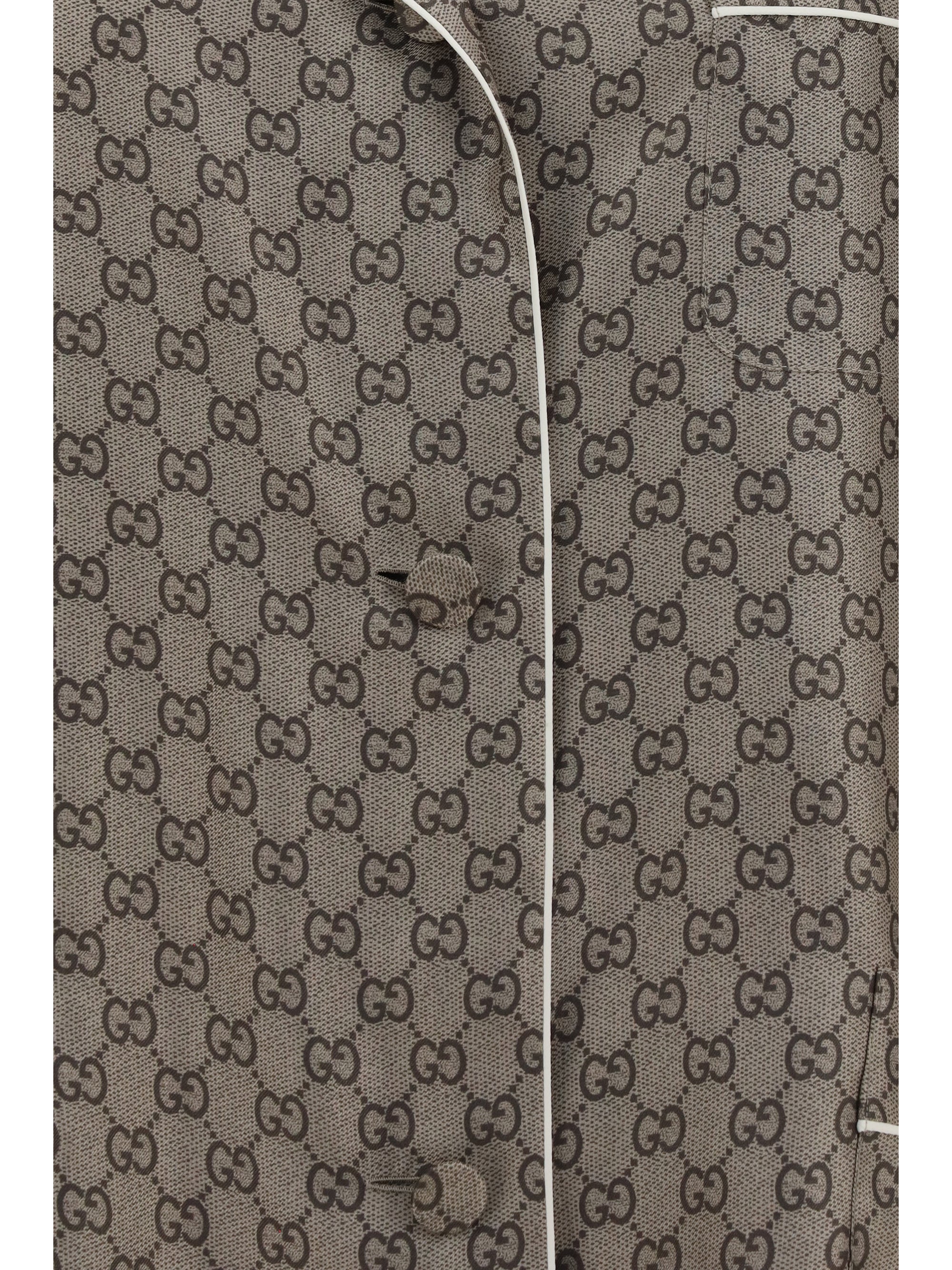 Gucci Women Printed Silk Twill Shirt