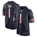 Chicago Bears Number 1 Dad Navy Game Jersey