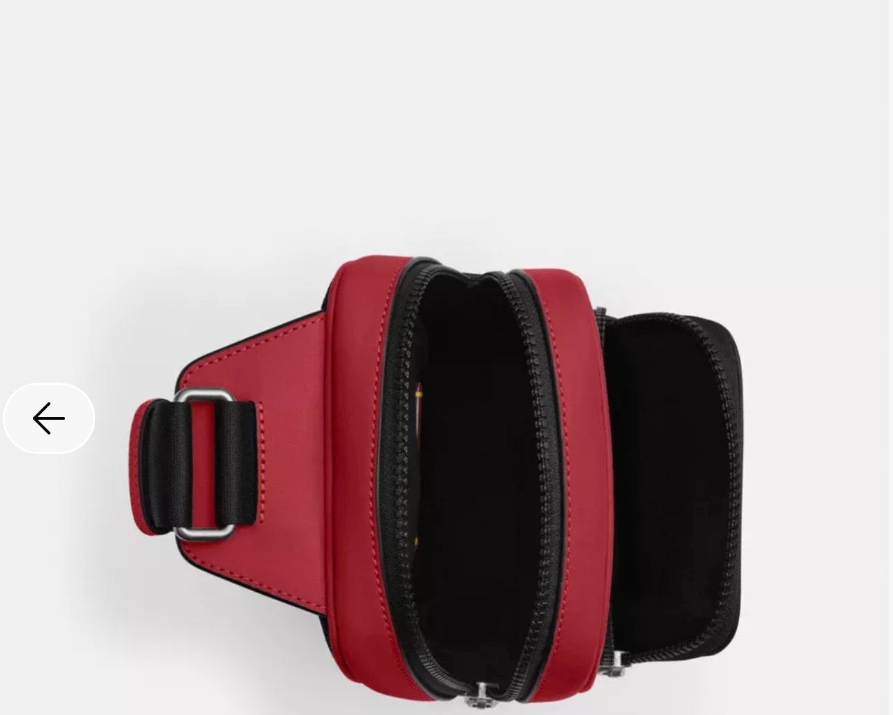 NWT Coach Unisex Racer Sling Pack In Smooth Calf Leather In Red