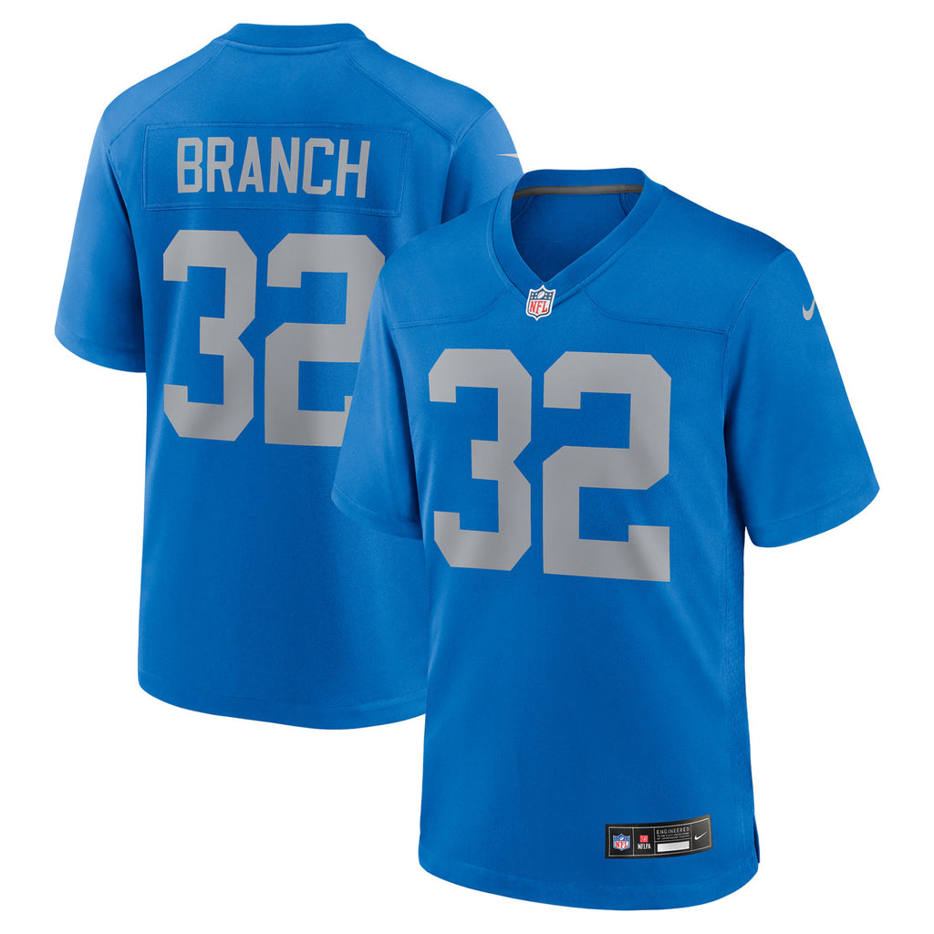 Detroit Lions Brian Branch Blue Alternate Game Jersey