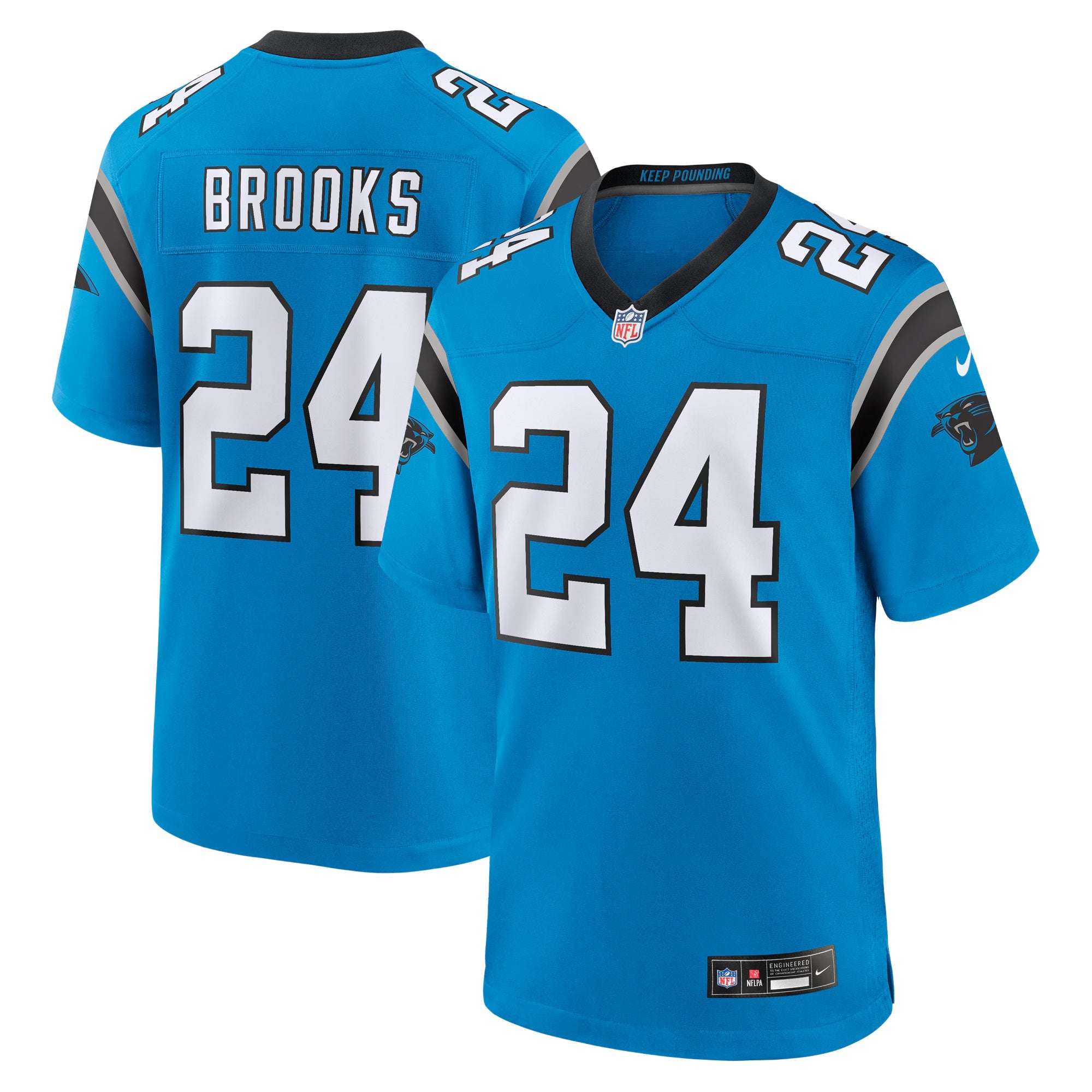 Carolina Panthers Jonathon Brooks Blue Alternate Game Player Jersey