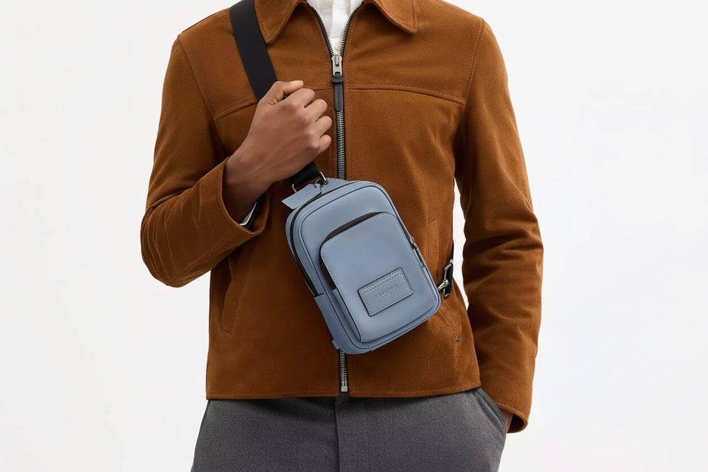 NWT Coach Unisex Racer Sling Pack In Smooth Calf Leather